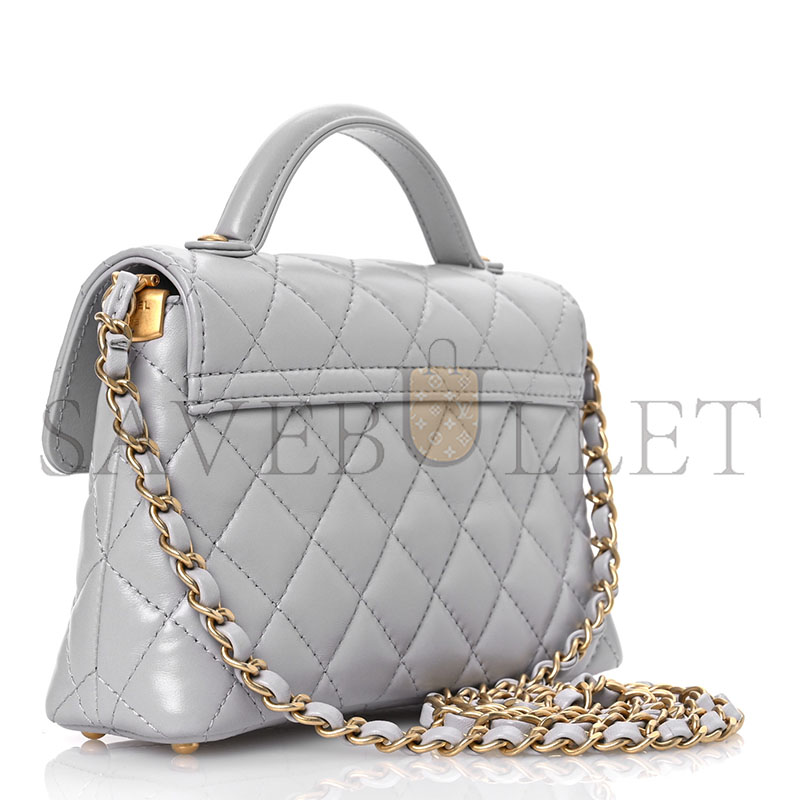 CHANEL TOP HANDLE FLAP BAG AS3467 (20*14*6cm)